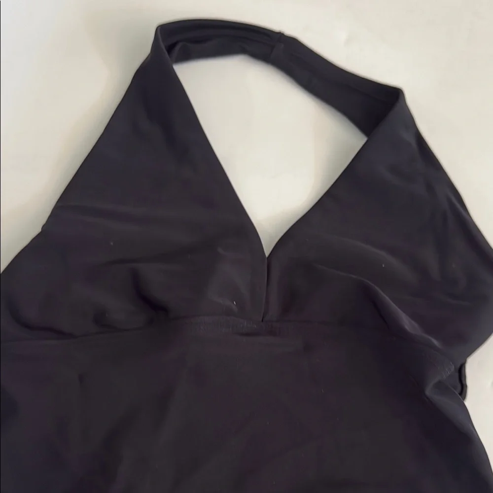 Katrina Black Halter girls  dance Top size youth Large